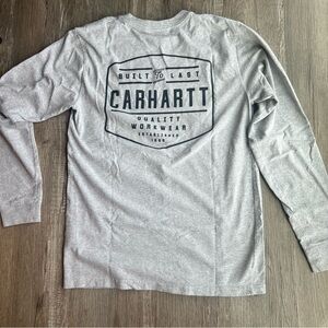 Gray Carhartt Long Sleeve WIP T Shirt